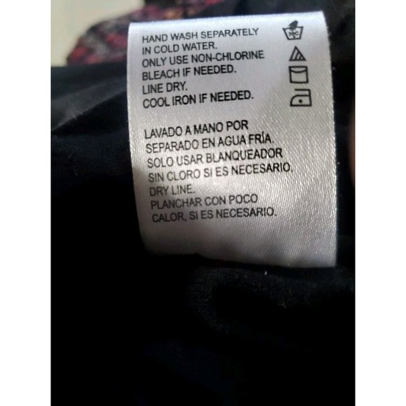 Patrons Of Peace Small Geometric Pattern Long Bell Sleeve Keyhole Neckline Dress - Picture 11 of 12